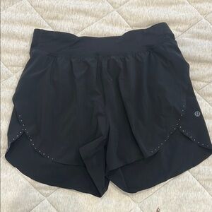 lululemon athletica Black fast & free Athletic Shorts Lightweight Design